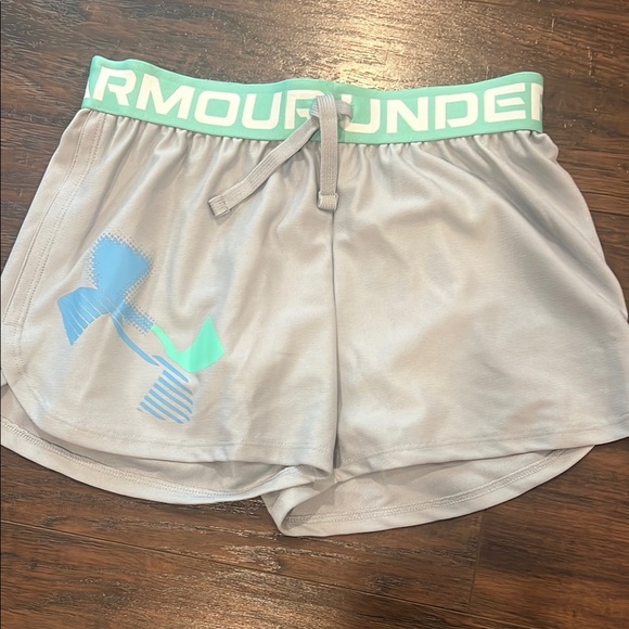 Under Armour Gray and Blue Athletic Shorts Lightweight Performance - Picture 1 of 4